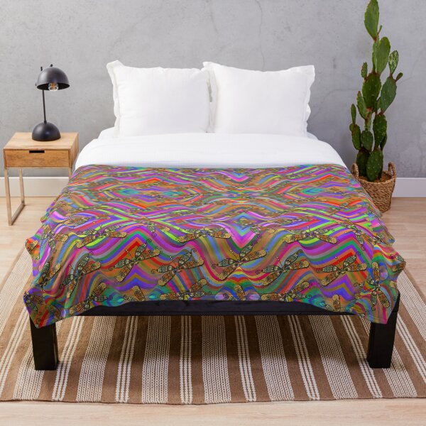 Item preview, Dragonfly Psychedelic Print - Insect, 60s, Groovy, For Her, For Him designed and sold by zexos.