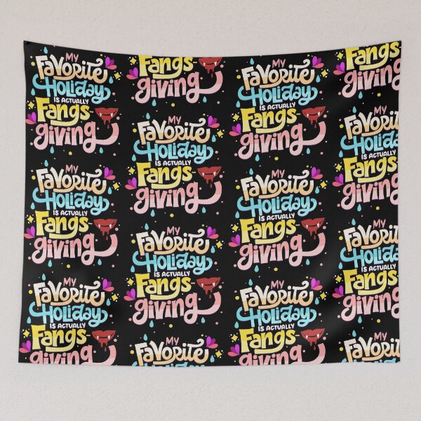 Item preview, My Favorite Holiday Is Fangs-Giving designed and sold by anziehend.