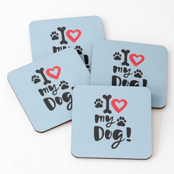 Item preview, I Love My Dog Pillow  designed and sold by MugsAndDuds.