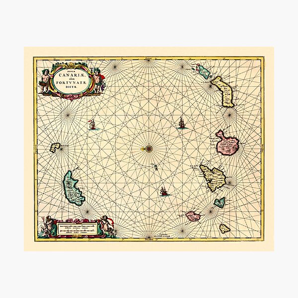 Item preview, Map Of The Canary Islands 1720 designed and sold by mollyfare.