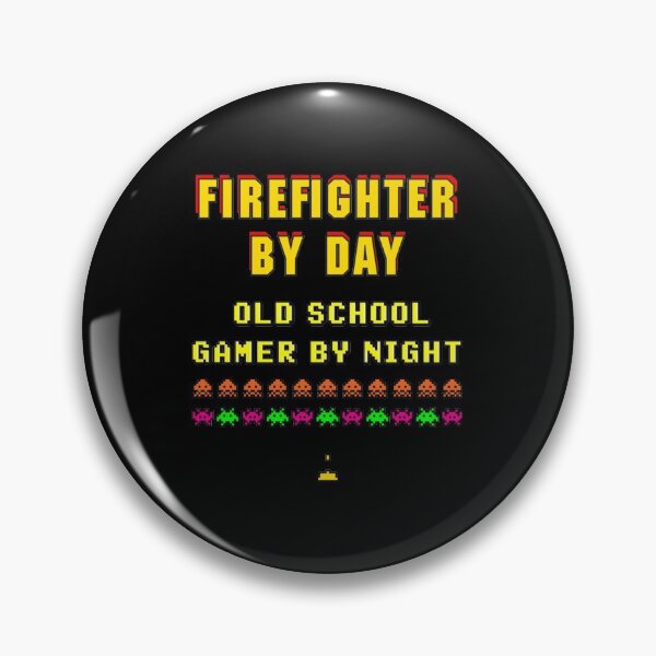 Item preview, Firefighter by day, old school gamer | Perfect Gift For you and friends designed and sold by luconats.