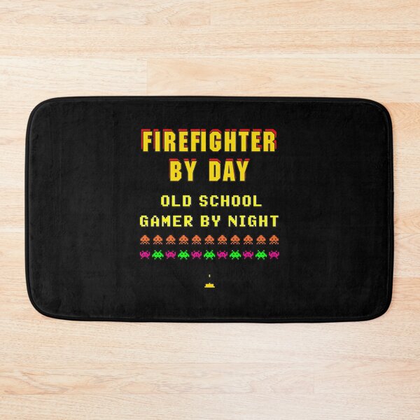 Item preview, Firefighter by day, old school gamer | Perfect Gift For you and friends designed and sold by luconats.