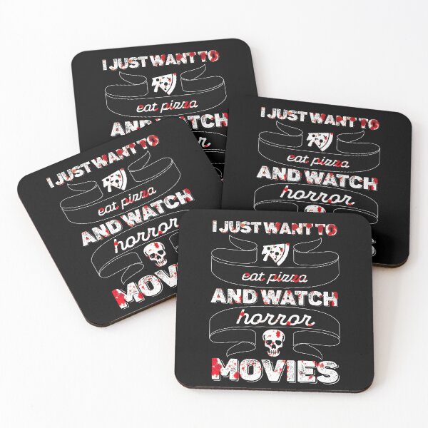 Item preview, I just want to eat pizza and watch horror movies - halloween designed and sold by hasbeenz.