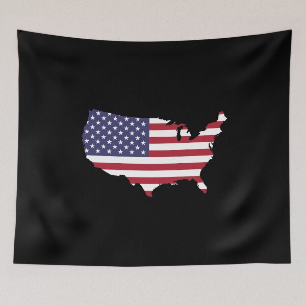 Item preview, The American Flag - USA Outline designed and sold by The-Fox-Hole.