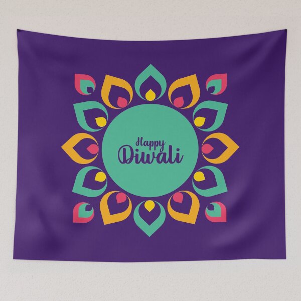 Item preview, Contemporary Diwali Deepa Rangoli designed and sold by HolidayBug.