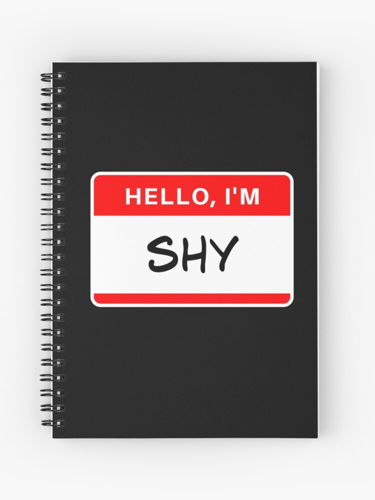 Cuaderno de espiral «Hola soy tímido etiqueta de nombre» de dazldot |  Redbubble