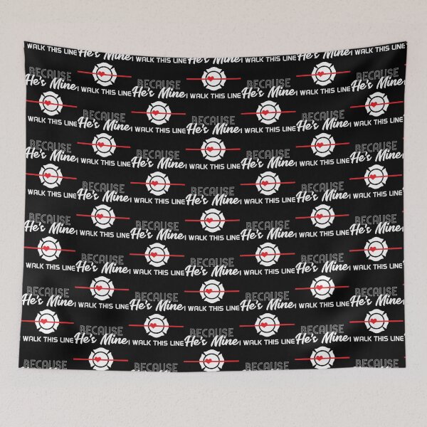 Item preview, Because He's Mine I Walk Red Line Proud Firefighter Wife Cool Gift Idea| Perfect Gift For you and friends designed and sold by luconats.