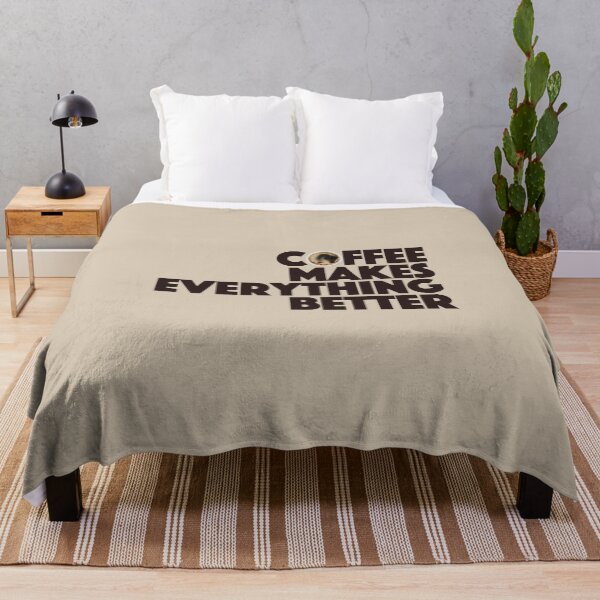 Item preview, Coffee Makes Everything Better - Coffe quote with a coffe cup designed and sold by dibeja.