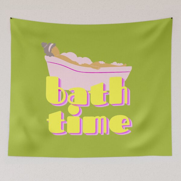 Item preview, bath time | relaxing me time | bubble bath | shower time designed and sold by syeda noon.