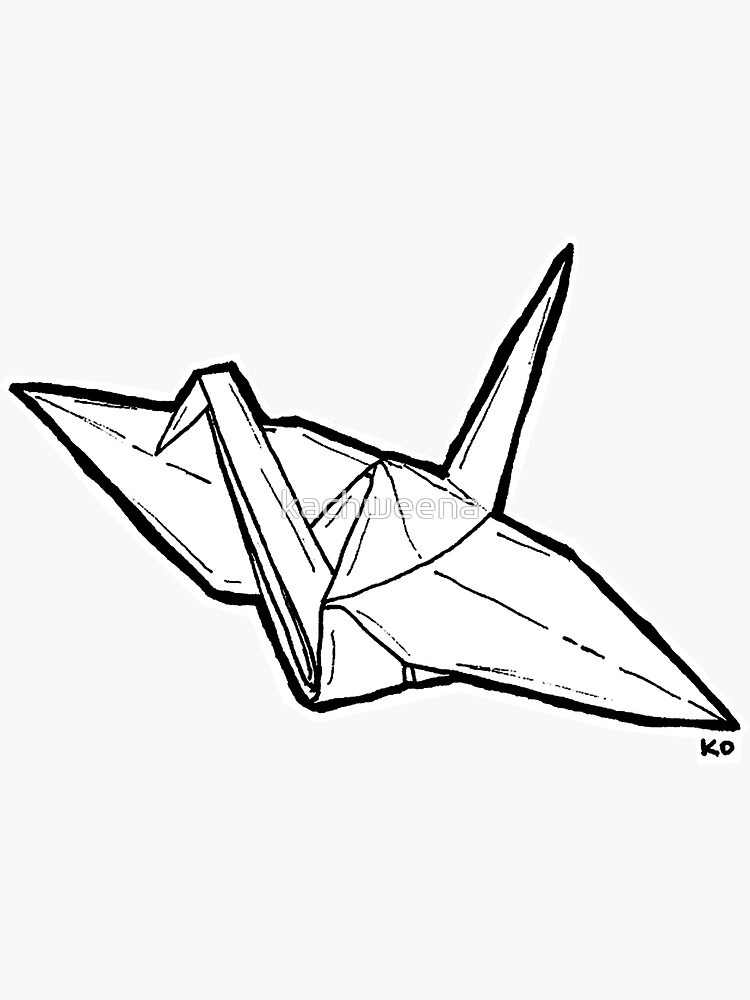 paper crane by kachweena