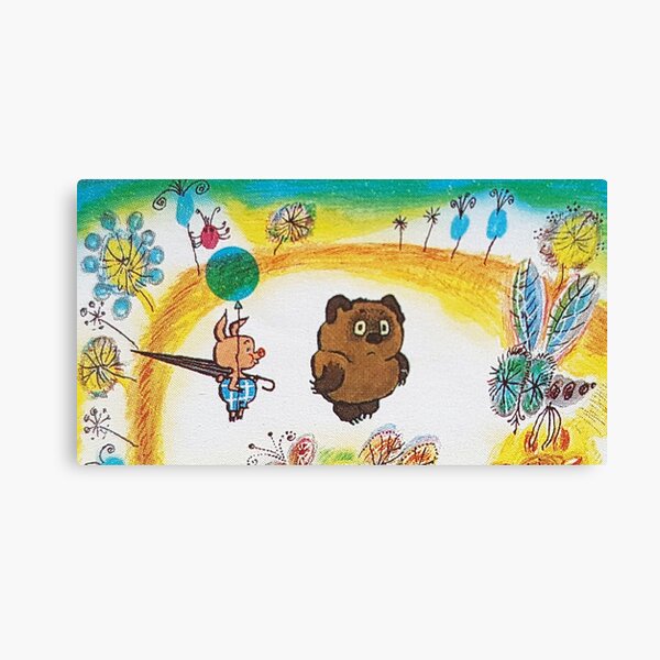 Vintage cartoons winnie the pooh Canvas Print