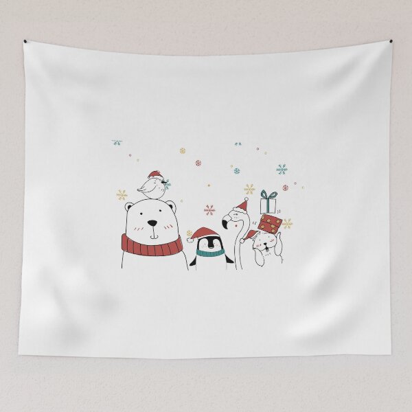 Item preview, Cute polar bear snowy Christmas animal doodle designed and sold by Giorgio Makahri.