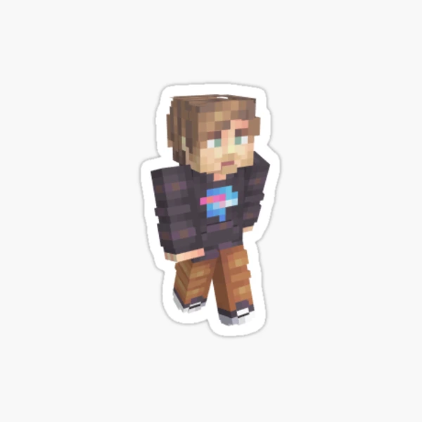 Technoblade Minecraft skin Sticker for Sale by lottedesigns