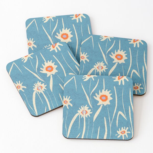 Item preview, Floral field blue designed and sold by FLATOWL.