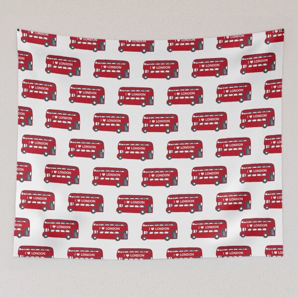 Item preview, London red bus pattern | London | London bus  designed and sold by Lindsay Marie Patterns.