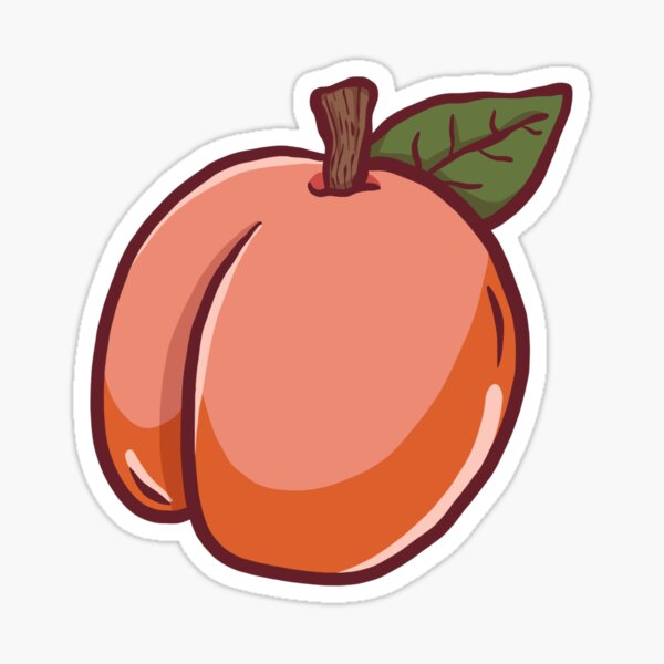 Peach Emoji Stickers for Sale