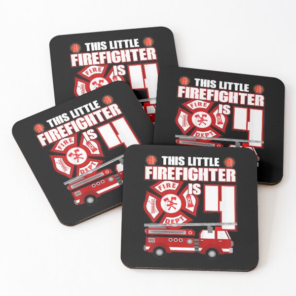 Item preview, Kids 4 Year Old Firefighter Birthday Party Fire Truck 4th Gif| Perfect Gift For you and friends designed and sold by luconats.