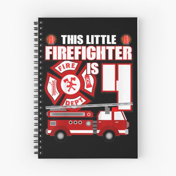 Item preview, Kids 4 Year Old Firefighter Birthday Party Fire Truck 4th Gif| Perfect Gift For you and friends designed and sold by luconats.