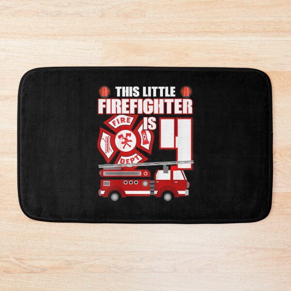 Item preview, Kids 4 Year Old Firefighter Birthday Party Fire Truck 4th Gif| Perfect Gift For you and friends designed and sold by luconats.