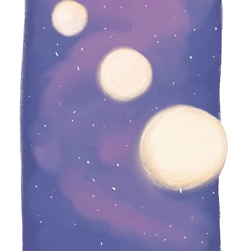 Artwork thumbnail, Three Moons by RU-e