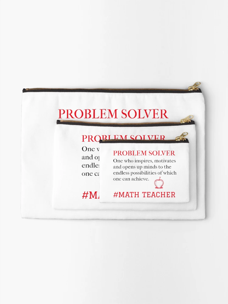 Thumbnail 2 of 4, Zipper Pouch, Problem Solver Math Teacher  designed and sold by Studioapartment.