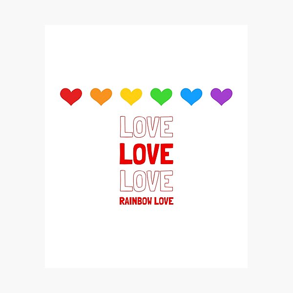 Item preview, Love, rainbow love designed and sold by DesignedBySnip.
