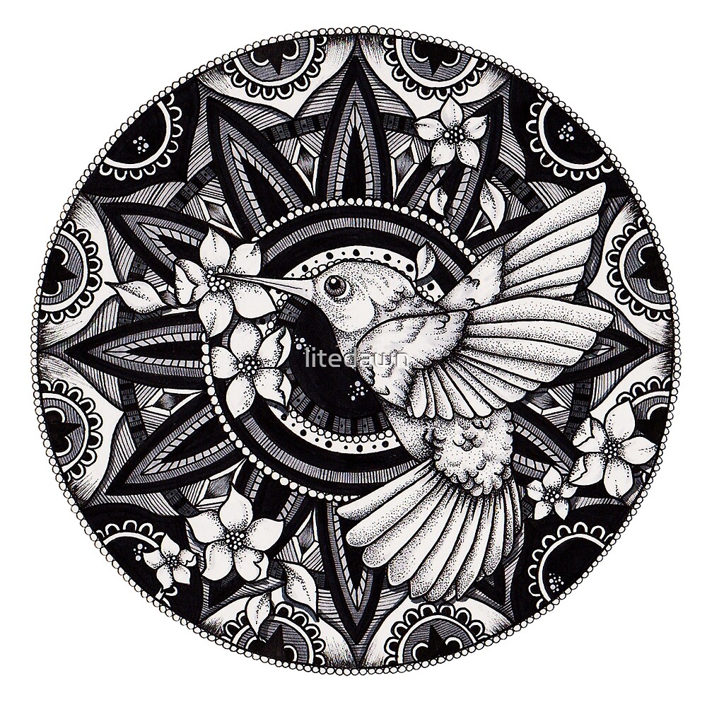 humming bird mandala by litedawn redbubble