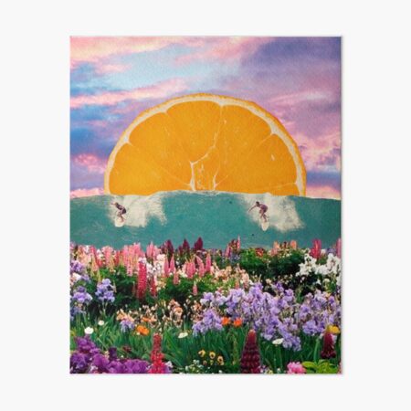 surfing wild flowers Art Board Print