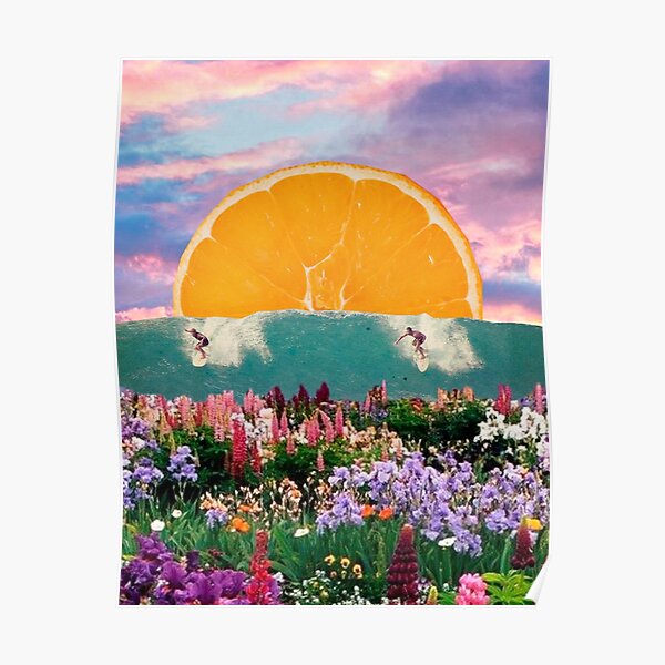 surfing wild flowers Poster