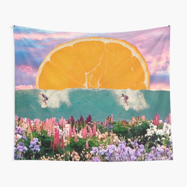 Item preview, surfing wild flowers designed and sold by Maisie Kane.