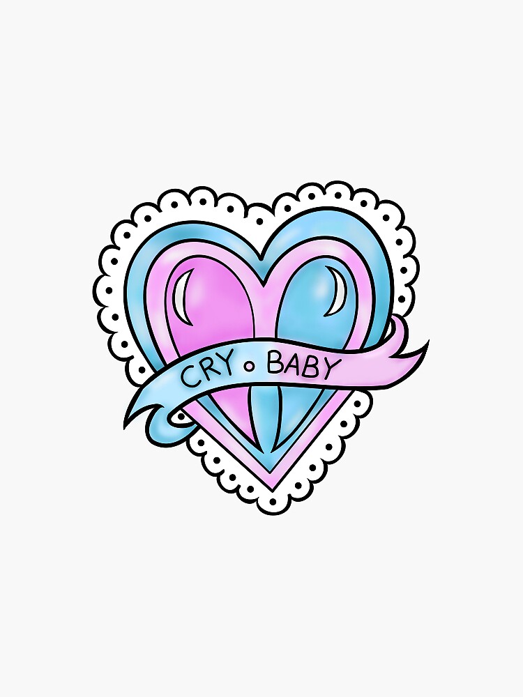 Crybaby pastel ruffle heart Sticker by Eludrea