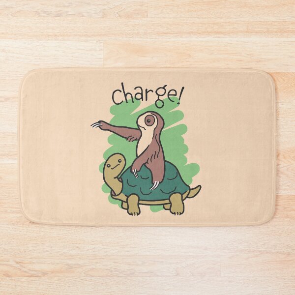 Item preview, Charge Cute Funny Sloth and Turtle Cartoon designed and sold by BobJolley.