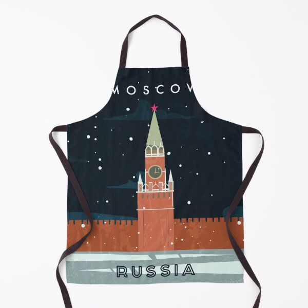 Item preview, Moscow, Russia - Retro travel minimalistic poster designed and sold by GreekTavern1979.