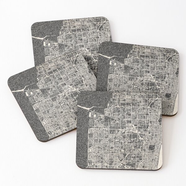 Item preview, Pompano Beach map Florida Ink lines designed and sold by InkMaps.