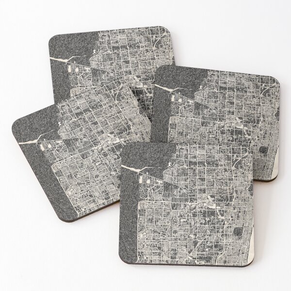 Item preview, Pompano Beach map Florida Ink lines 2 designed and sold by InkMaps.