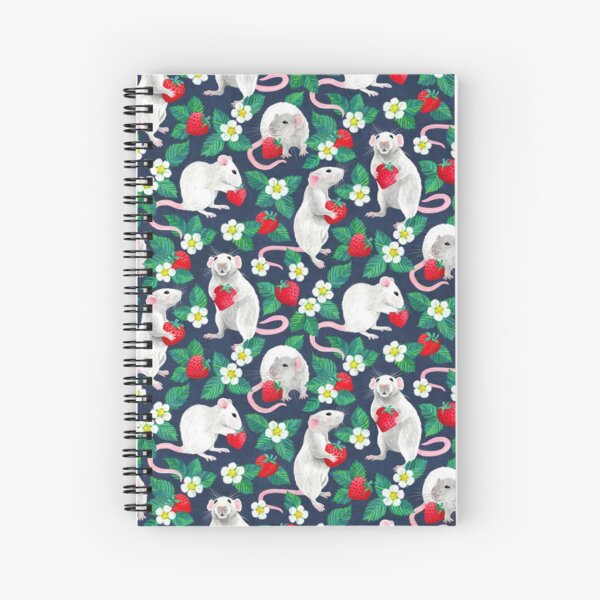 Item preview, Rats Love Strawberries on navy blue designed and sold by micklyn.