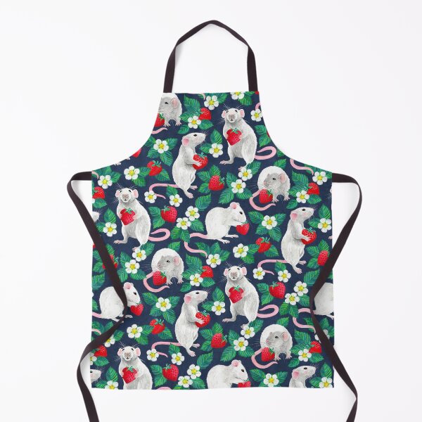 Item preview, Rats Love Strawberries on navy blue designed and sold by micklyn.