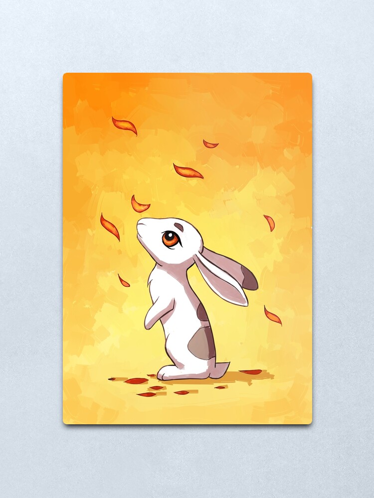 Alternate view of Autumn Hare Metal Print