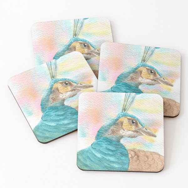 Item preview, watercolor peacock Peafowl  designed and sold by L'Atelier Oranjade.