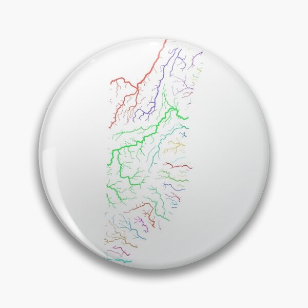 Item preview, Belize River Basin Map in Rainbow Colours with White Background designed and sold by GrasshopperGeo.