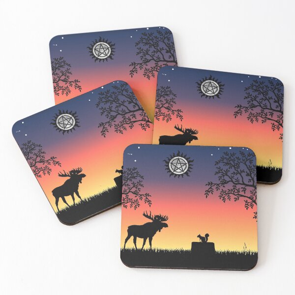Item preview, Moose and Squirrel Sunset designed and sold by MoxieSTL.