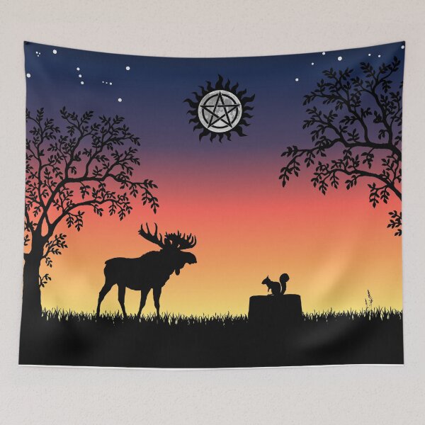 Item preview, Moose and Squirrel Sunset designed and sold by MoxieSTL.