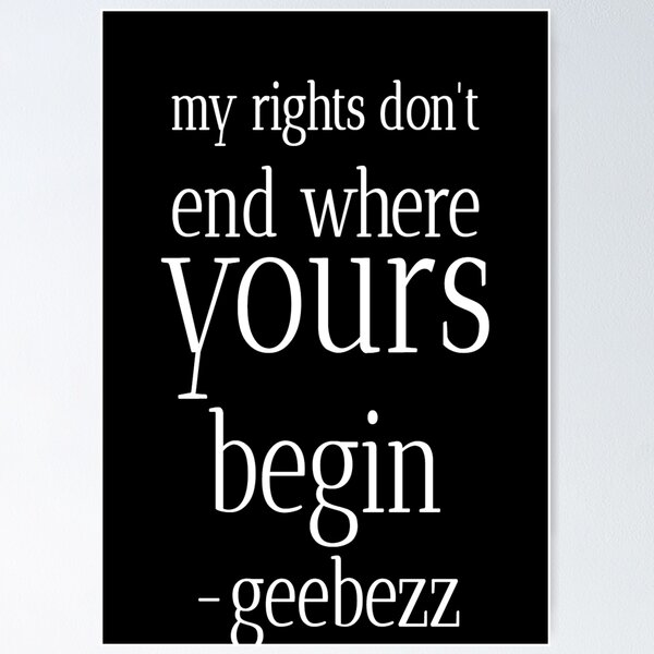 Item preview, My Right Don't End Where Yours Begin T-Shirt. designed and sold by GeeBezz.