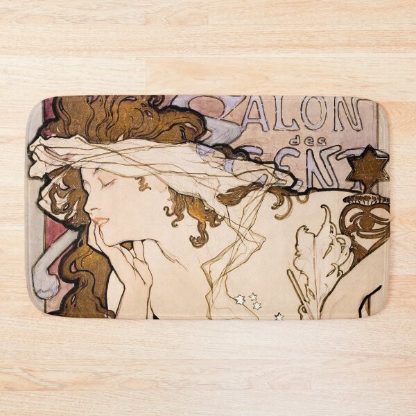 Item preview, Alphonse Mucha Art Nouveau vintage poster art designed and sold by Vintage Designs +.