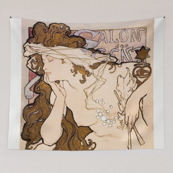 Item preview, Alphonse Mucha Art Nouveau vintage poster art designed and sold by Vintage Designs +.
