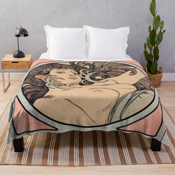 Item preview, Art Nouveau illustration by Alphonse Mucha designed and sold by Vintage Designs +.