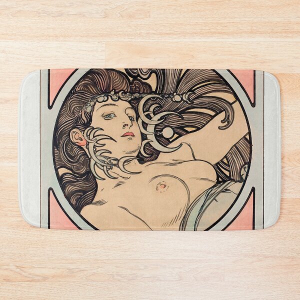 Item preview, Art Nouveau illustration by Alphonse Mucha designed and sold by Vintage Designs +.