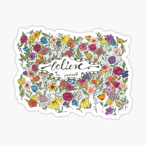 Word Art - Believe In Yourself Sticker