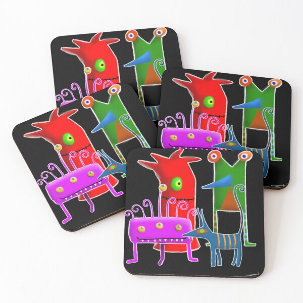 Item preview, Four Monsters designed and sold by SmilingMonster.