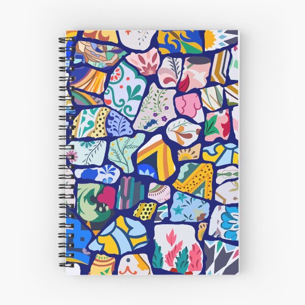 Item preview, Antoni Gaudi Multi Pattern print design - Dark Blue Background - Seamless pattern, Colourful, playful,  designed and sold by SemDesigns1.